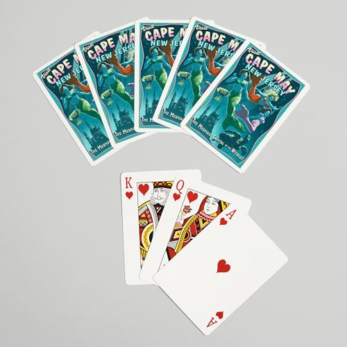 Baraja de 52 cartas estilo póker Mermaids Vintage miniatura 7