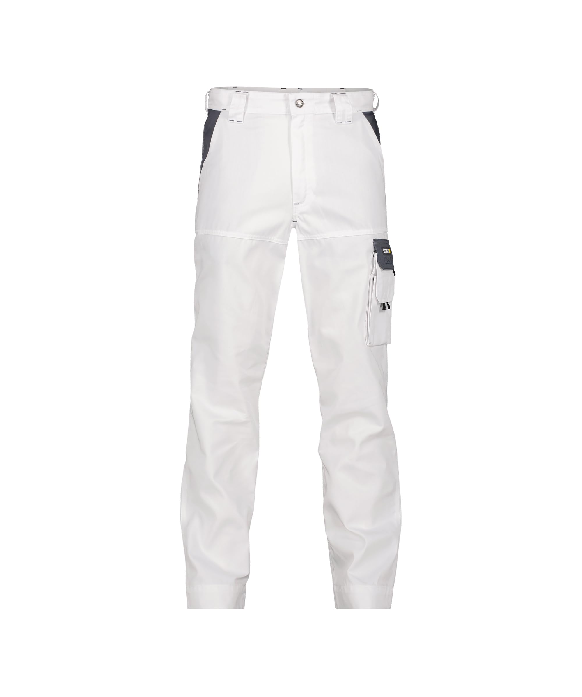 DASSY® Nashville Zweifarbige Arbeitshose - Größe 48 - WEIß/ZEMENTGRAU