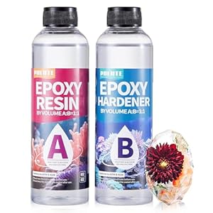 Pnente Artist-Grade Epoxy Resin – Self-Leveling, Zero Bubbles & 5-Year UV Guard for River Tables, Jewelry, Resin Art – Beginner-Friendly 1:1 Mix, Non-Toxic & Non-Yellowing (16oz)