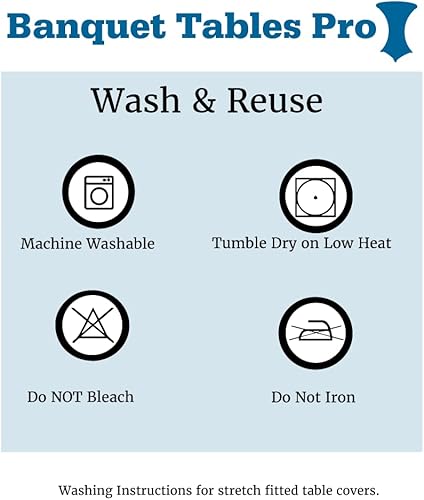 Miniatura 4 de Mantel redondo de elastano de 72 pulgadas blanco paquete de 10
