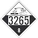 NMC DL187UV25 3265 Corrosive 4 Digit Dot Placard