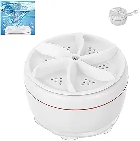 Mini Maquina Lavar Roupas no Balde Lavadoura Rotativo USB Portatil