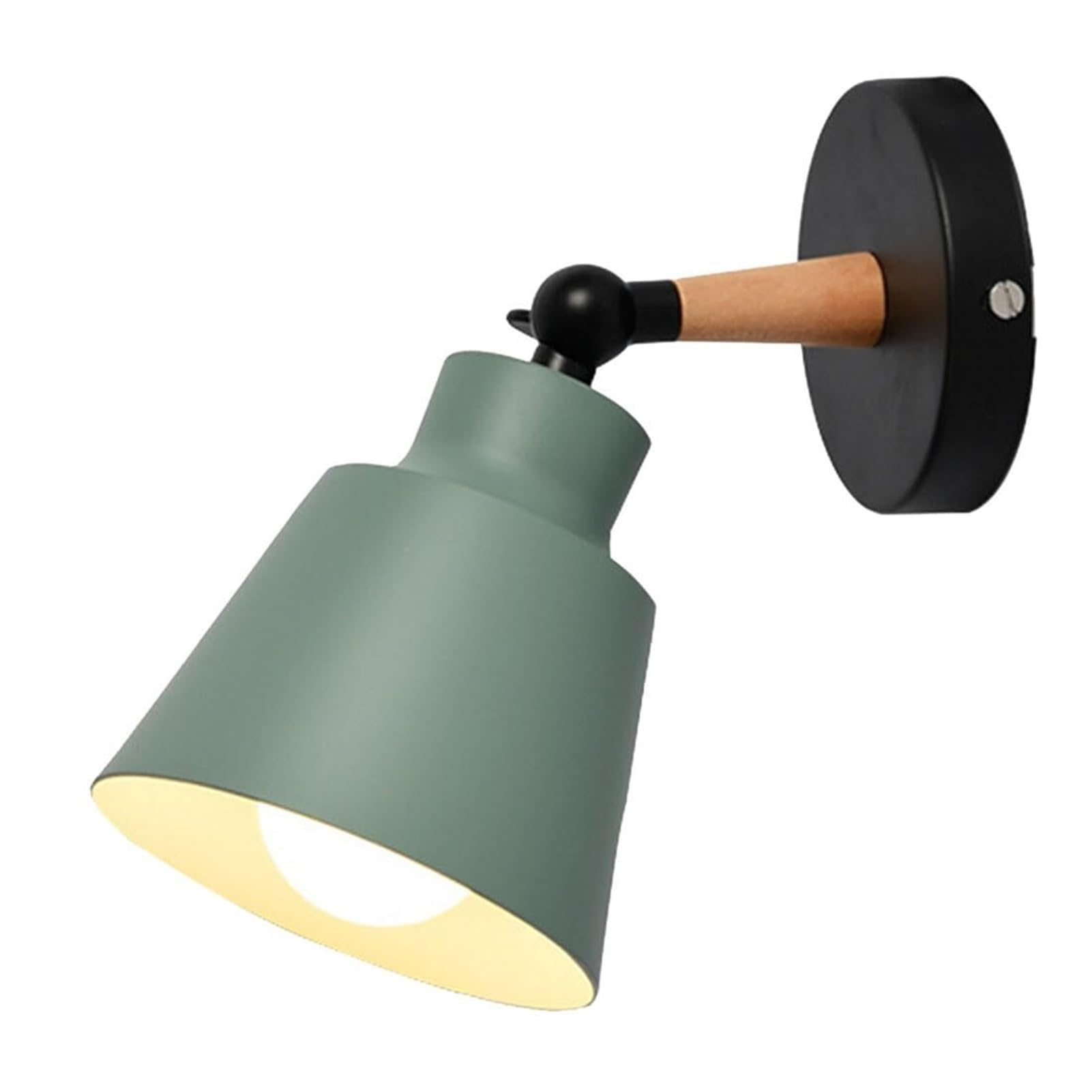 HUAYUSEDF Macaron Nordic Wall Sconce Up Down Adjustable Iron Creative Simple for Bedroom Living Room Aisle Children(Green)
