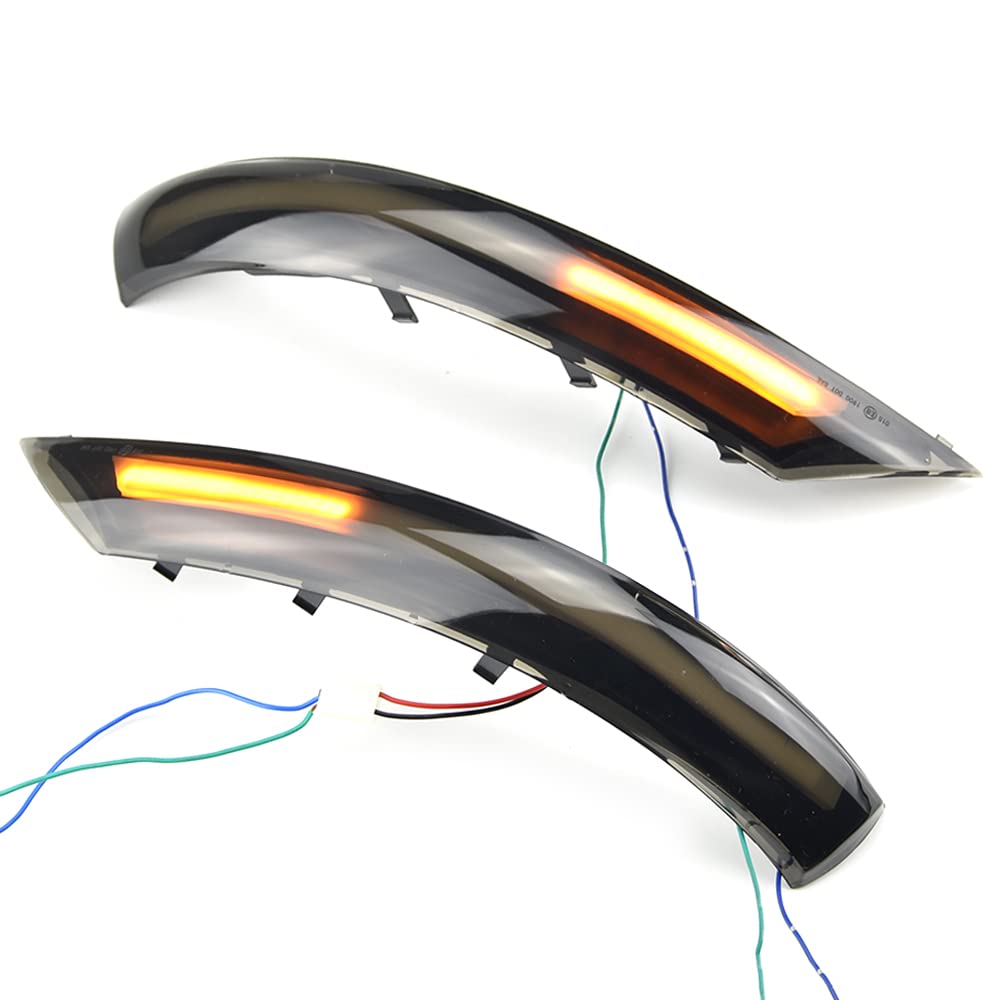 2 pz Dinamico Indicatore di Direzione Della Lampada Della Luce Specchio Laterale Sequenziale Lampeggiante Compatibile con VW To-uareg 2007 2008 2009 2010
