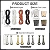 4 Set Bolo Tie Making Kit Tie Tips Replacement End Buckle Charms Braided Leather Cord Slide Clasps Accessories for Western Style Cowboy Bolo Tie Making Supplies DIY Crafts Clothes Decor #1