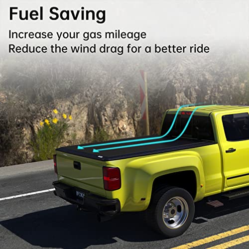 Ifoka Truck Bed Tonneau Cover Soft Roll Up Compatible With 2014-2018 Chevy Silverado / Gmc Sierra 1500 Crew Cab, Fleetside 5.8'/69" Bed, Must For Truck Accessories #TOP6