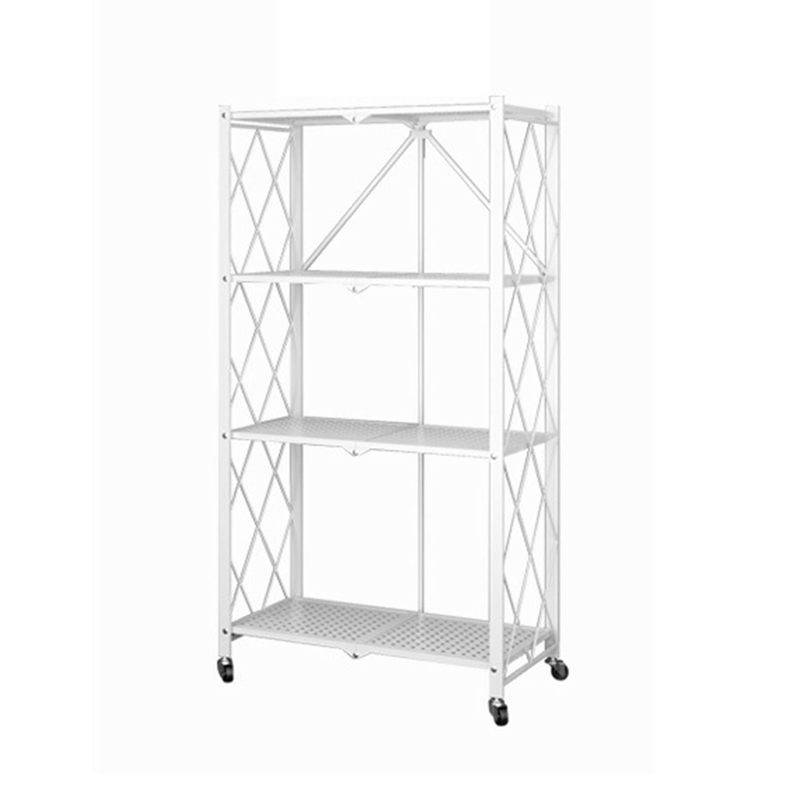 Étagère de rangement robuste avec roues JATIBOSH pliable pour maison et bureau