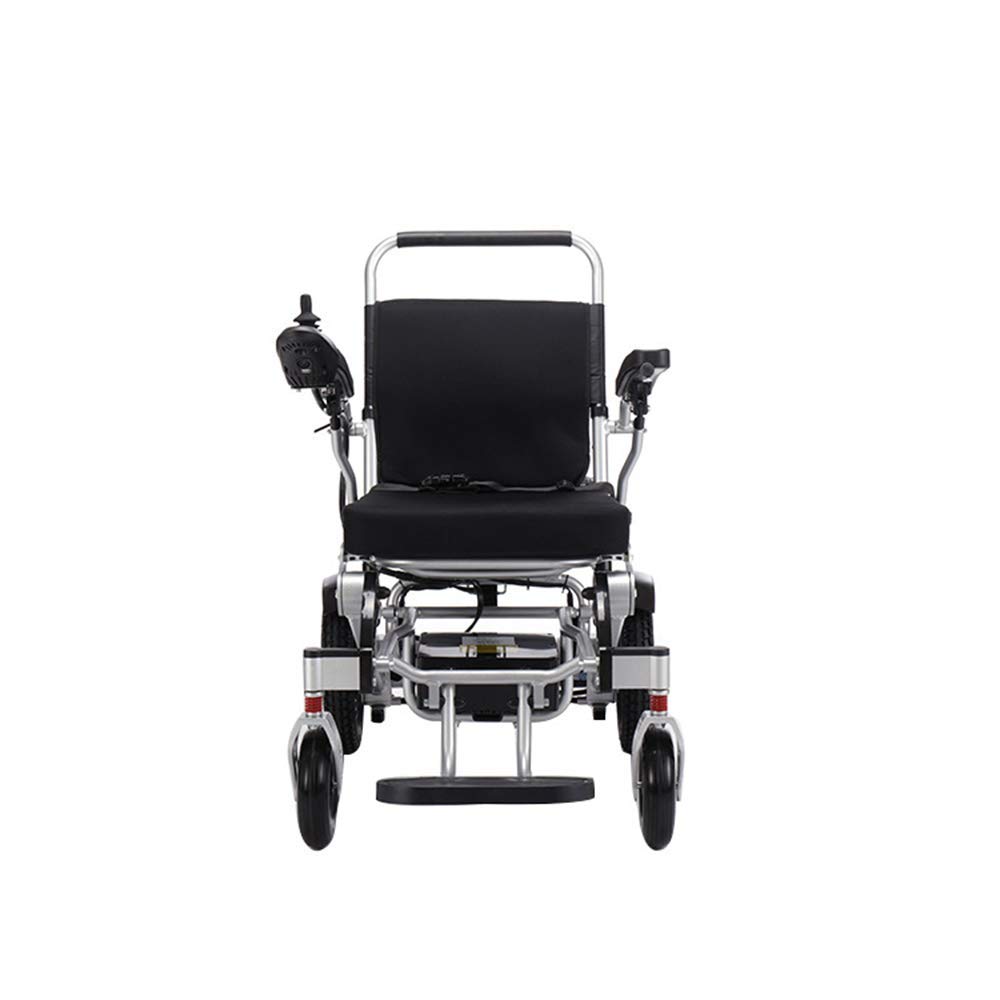 Ancianos discapacitados Scooter de Cuatro Ruedas Marco de Aluminio Ligero Plegable Silla de Ruedas eléctrica
