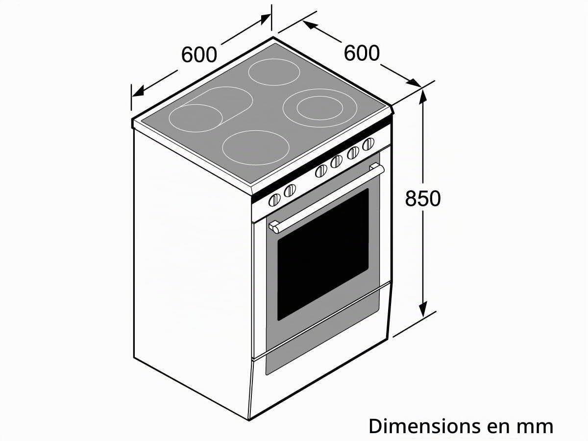 Siemens HA744540 iQ300 Cuisinière électrique/A / 66 l/chauffage rapide/acier inoxydable