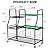 Rengue Garden Tool Organizer, 3 Tier Utility Yard Tool Organizer with Wheels, Large Garden Tool Storage Rack with Extra Storage Basket for Shed/Garage/Garden/Yard/Lawn