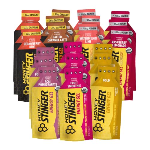 Image of Honey Stinger Energy Gel Variety Pack, Gluten Free, for Exercise, Running and Performance, Sports Nutrition for Home & Gym, Pre and Mid Workout, Pack of 21