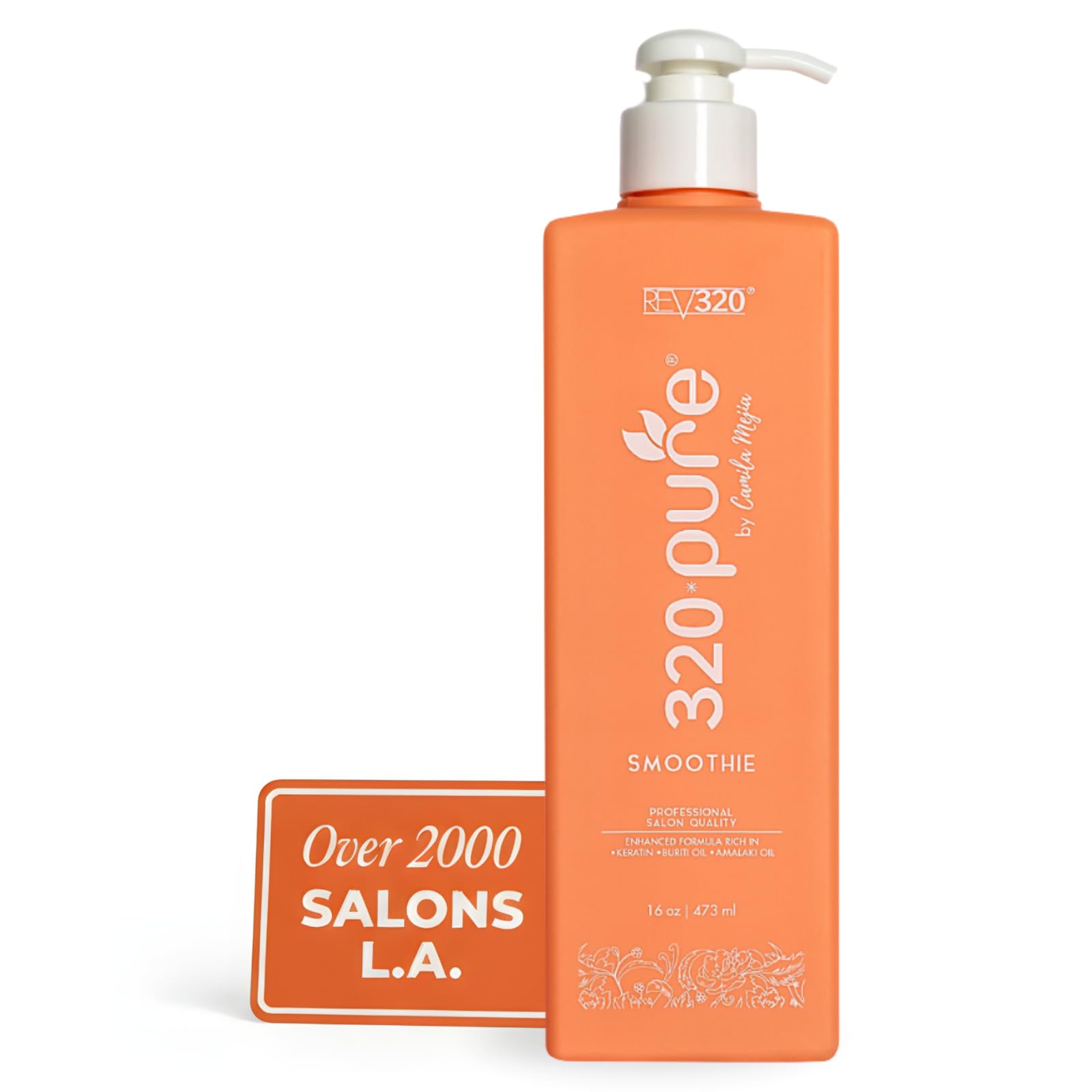 320 PURE SMOOTHIE - Leave In Conditioner - 100% Pure Extracts - Frizz Control Lock In Moisture (16oz)
