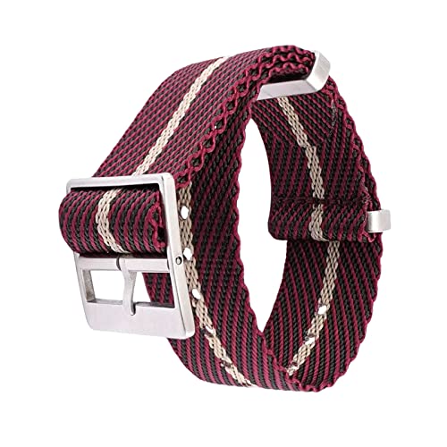 [SADHUWRQC] 18/20/22/24mm NATO~^[DiCrvXgbv pXgoh @BvpANZT[(Red with Khaki,20mm)