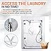 BlueStars Washing Machine Cover For Top-load and Front-load Washer/Dryer - Premium Outdoor Protection For Most Washer Dryer Cover - W29”x D28”x H43” (Silver)