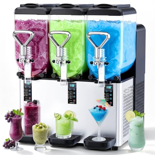 Image of Commercial Slushie Machine, 8L x 3 Triple Tank Margarita Machine