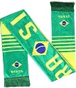 KNK 2026 Soccer Fan Scarf – Double Sided Reversible Football Supporter Scarf with Soft Velvet Feel (Brasil) gallery image
