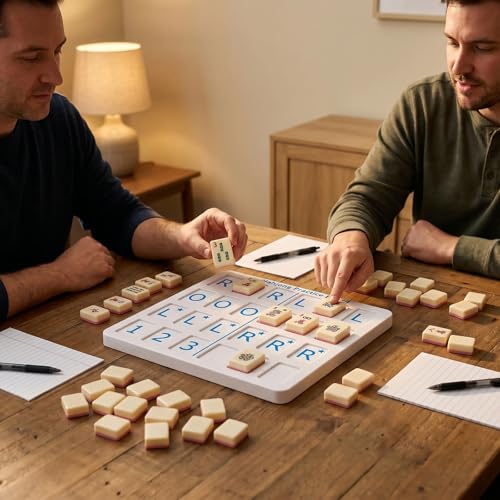 Tablero portátil de práctica Mahjong solo jugador azul miniatura 3