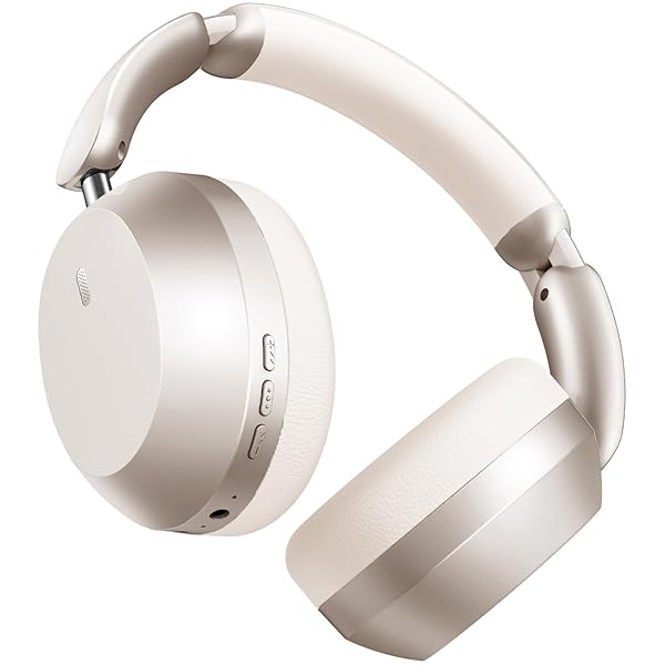 Wentronic Y04 Bluetooth Headphones Active Noise Cancelling Wireless Over Ear Headsets 48 Hours Playtime High Sound Quality Foldable Earphones with Soft Ear Cushion for Travel - Starlight