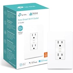 Enchufes Inteligentes Tapo Kasa Smart Plug by TP-Link, In-Wall Smart Home WiFi Outlet Works with Alexa, Echo, Google Home & IFTTT, No Hub Required, Remote Control, UL Certified (KP200)
