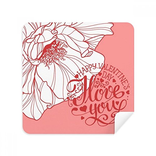Chiffon rose lunettes et écran St Valentin tissu suède 2pcs