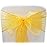 Elegant Organza Chair Sashes Sheer Fabric Sashes for Weddings, Parties, and Special Events - (Pack of 10 Pieces, Yellow)