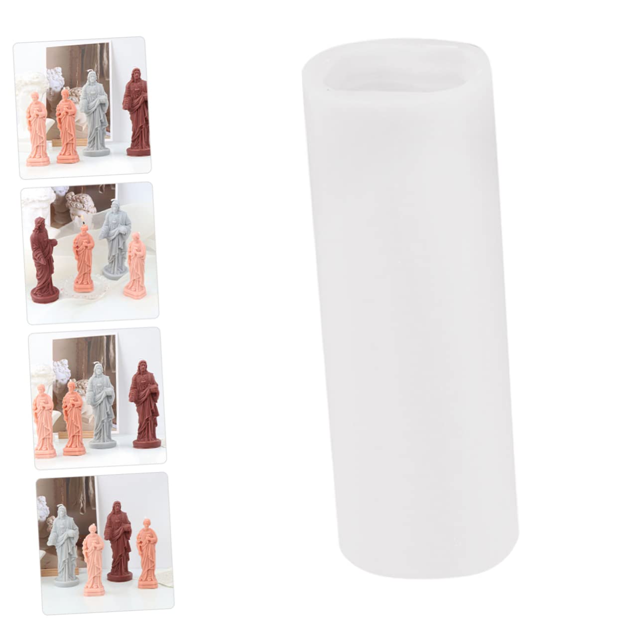 Tofficu Lot De 4 Moules Cylindriques En Silicone Pour Bougies Parfumées Pour Fabrication De De Cire De Chocolat De De Bougies