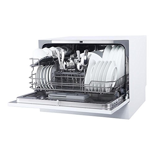 Magic Chef Energy Star 6-Place Setting Mcscd6W5 6 Plate Countertop Dishwasher, White, Household #TOP2