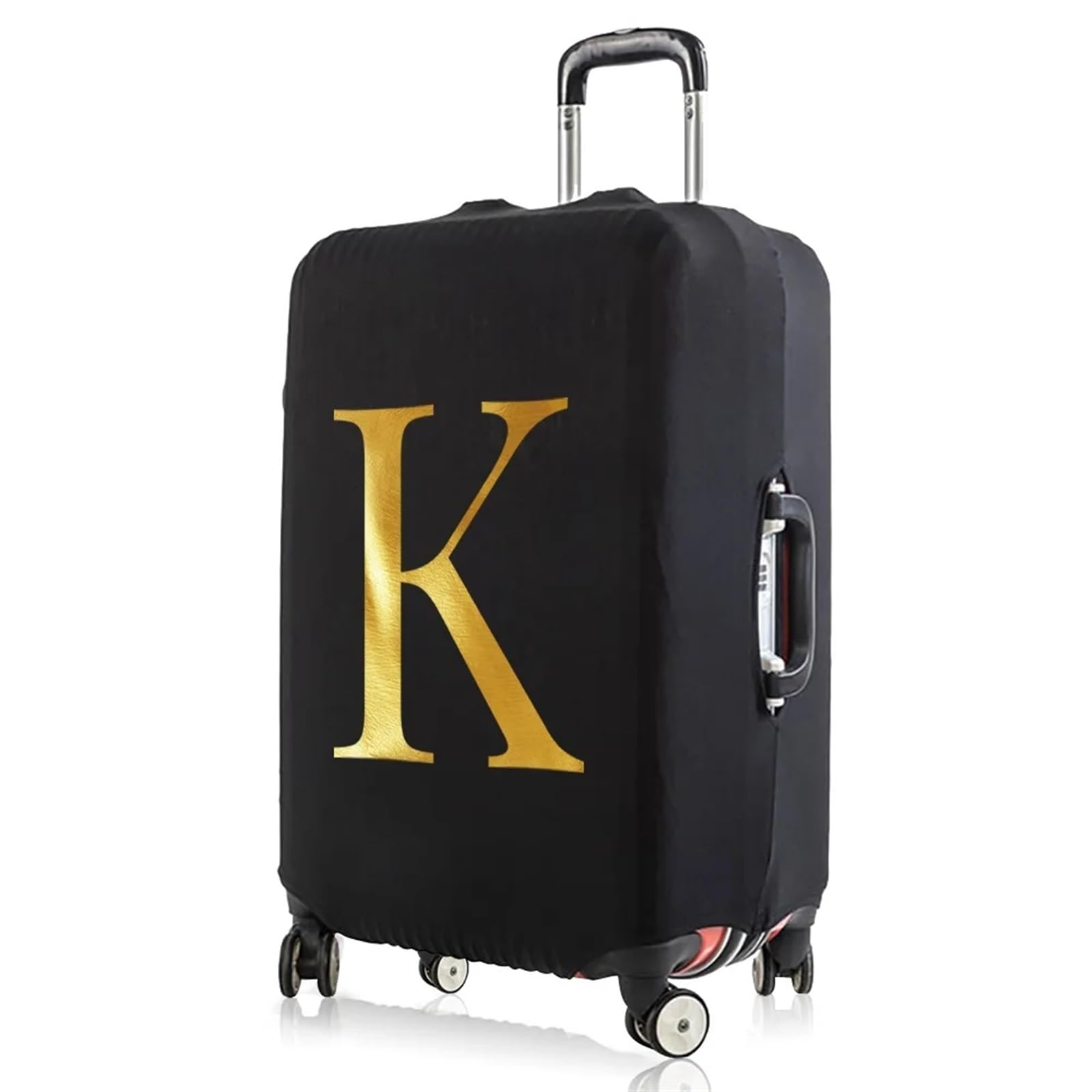 Kofferabdeckungen Elastischer Reiseanzug, schützender Seesackbezug, Koffer, 26-Buchstaben-Serie, Reisezubehör, Trolley-Koffer for 18–32 Zoll(8letterK,XL)