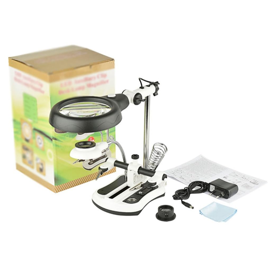 Lente D'ingrandimento A Clip For Lettura E Manutenzione Da Tavolo A LED