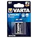 Varta Batterie Longue durée Power 9 V - Piles alcalines E-Bloc