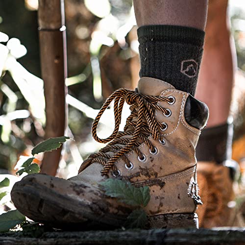 CloudLine Men’s and Women’s Merino Wool Work Boot Socks - Padded, Warm, Anti-Blister, Moisture Wicking, Made in USA - 1 Pair2