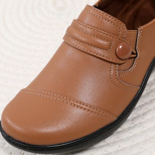 Image of QAE Loafers for Women Orthopedic Loafers for Women Comfortable Women's Flat Slip-Ons Shoes for Dress Work Business Casual