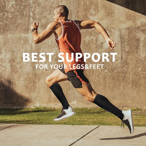 Image of fenglaoda Compression Socks for Women Men 3 Pairs Graduated Compression Support Circulation Socks for Nurses