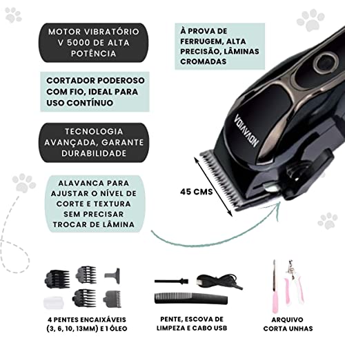Máquina De Tosa Pet Profissional Bivolt Nova Vida Nd 9902 - Alta Performance