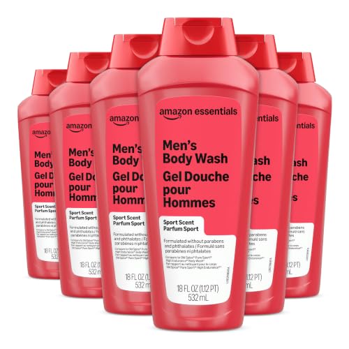 Amazon Essentials Mens Soap Body Wash, Sport...