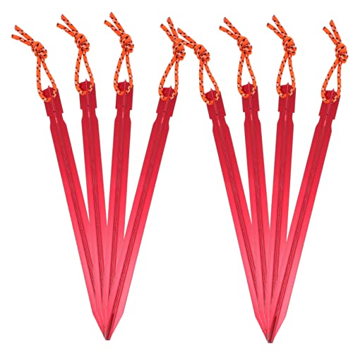 Clavijas para tienda de campaña UKCOCO, estacas de aluminio resistentes para suelo de camping 2