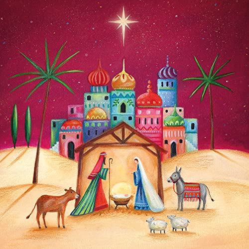 Away In A Manger By Ileana Oakley Pack Of 8 Charity Christmas Cards
