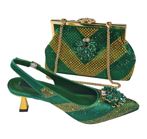 Sacs à talons en strass anti-faux pas et pochette de mariage chic
