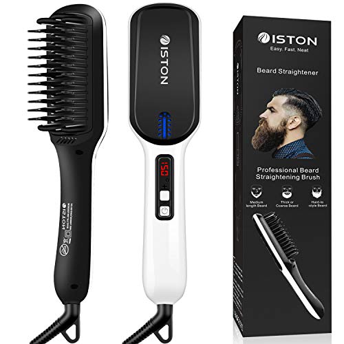 Beard Straightener for Men Ionic Hair straightening Brush Beard/Hair Straightener with Anti-Scald Feature