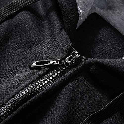 Image of SCODI Hoodies for Men Heavyweight Fleece Sweatshirt Zip Up Thick Jacket