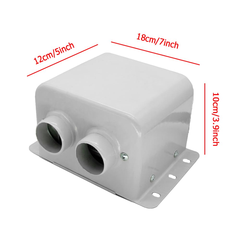 Riscaldatore per auto Riloer per camper, 12 V, 600 W, ventilatore portatile per riscaldamento rapido invernale, compatibile con la maggior parte dei veicoli, con porta accendisigari da 12 V CC, grigio