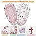Baby Lounger - Baby Lounger for Newborn, 0-24 Months, Reversible Adjustable Newborn Lounger Baby Nest for Home and Travel, 100% Organic Cotton Washable Infant Lounger Cover, Essential Baby Gift (Pink)