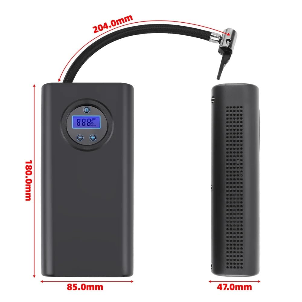 Compressore per Auto con Pompa d'Aria Digitale | Pompa elettrica Per pneumatici Per auto, , bici, palla(Type 2)