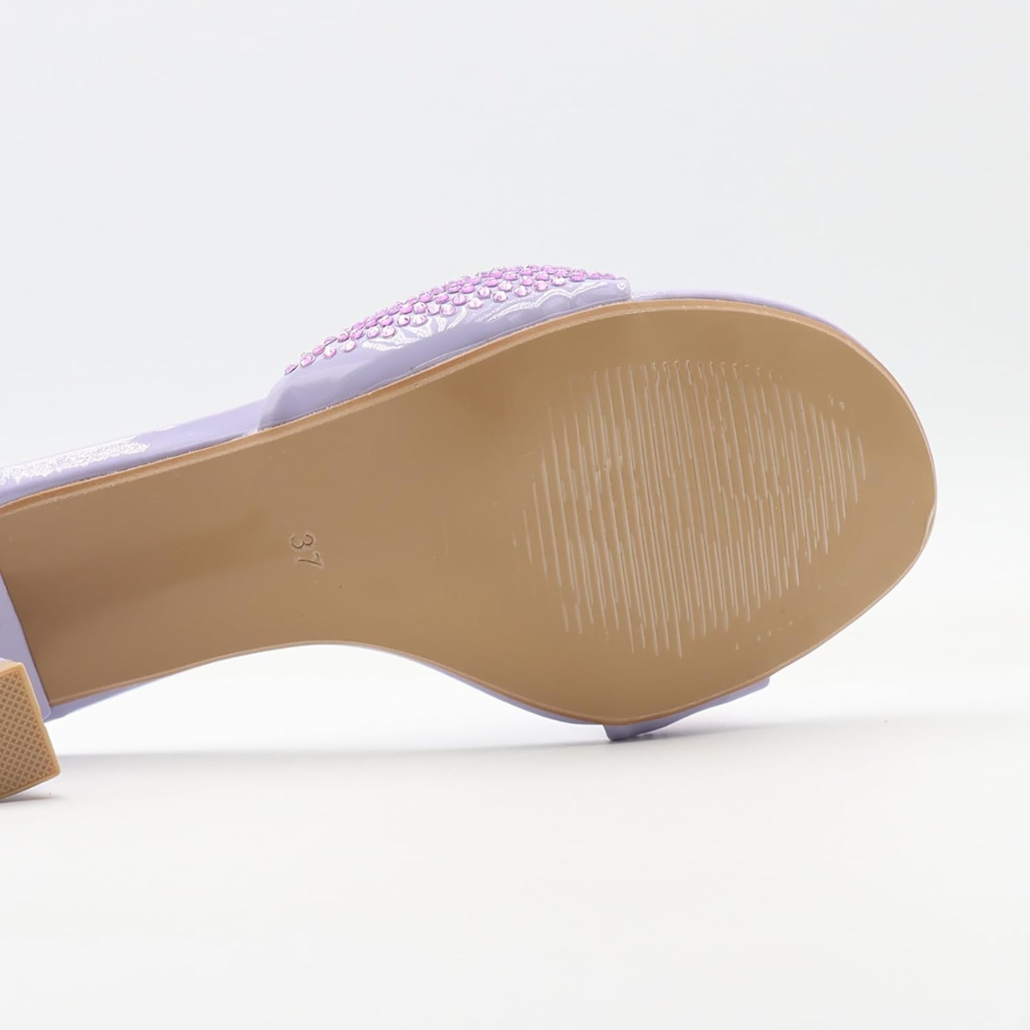 Women'S Leather One Strap Square Open Toe Kitten Heel Slide Sandals Sexy Slip-On Stiletto Mule Sandals Wedding Party Evening Prom Backless Dress Slipper Pump Shoes - Image 6