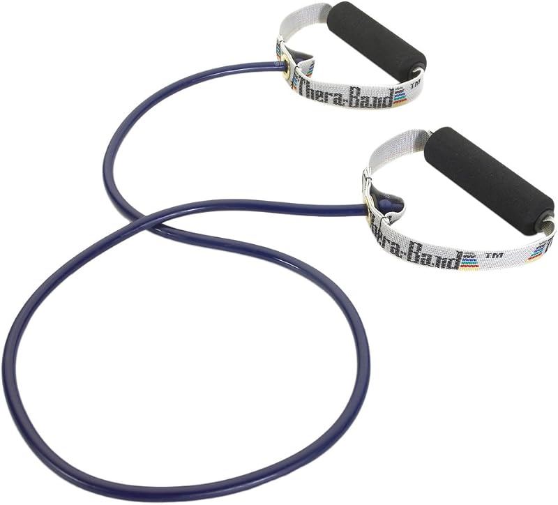 THERABAND Resistance Tubing, Physical Exercise Band, Workout, Blue, 48"