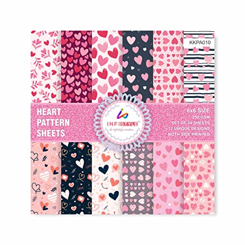 INFISTYLE Paper Pattern for Scrapbooking Double Sided Paper Pattern in Cardstock Love Paper Pack 6X6 Paper Patterns 24 sheets for Scrapbooking Wrapping Paper Craft Sheets Decorative Paper For DIY Greeting Card Paper For DIY for Art and Craft 24 Sheets Pack INFISTYLE Paper Pattern for Scrapbooking Double Sided Paper Pattern in Cardstock Love Paper Pack 6X6 Paper Patterns 24 sheets for Scrapbooking Wrapping Paper Craft Sheets Decorative Paper For DIY Greeting Card Paper For DIY for Art and Craft 24 Sheets Pack