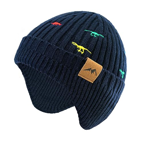 Image of POXIMI Baby Boy Winter Hat Toddler Warm Beanie Girl Knit Hats with Earflap Kid Cute Earmuffs