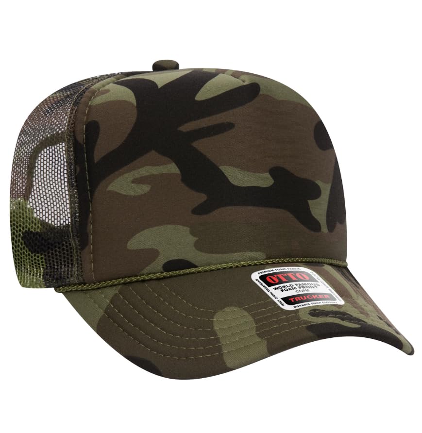 Image of Otto Cap 5-Panel High Crown Mesh Back Trucker Hat