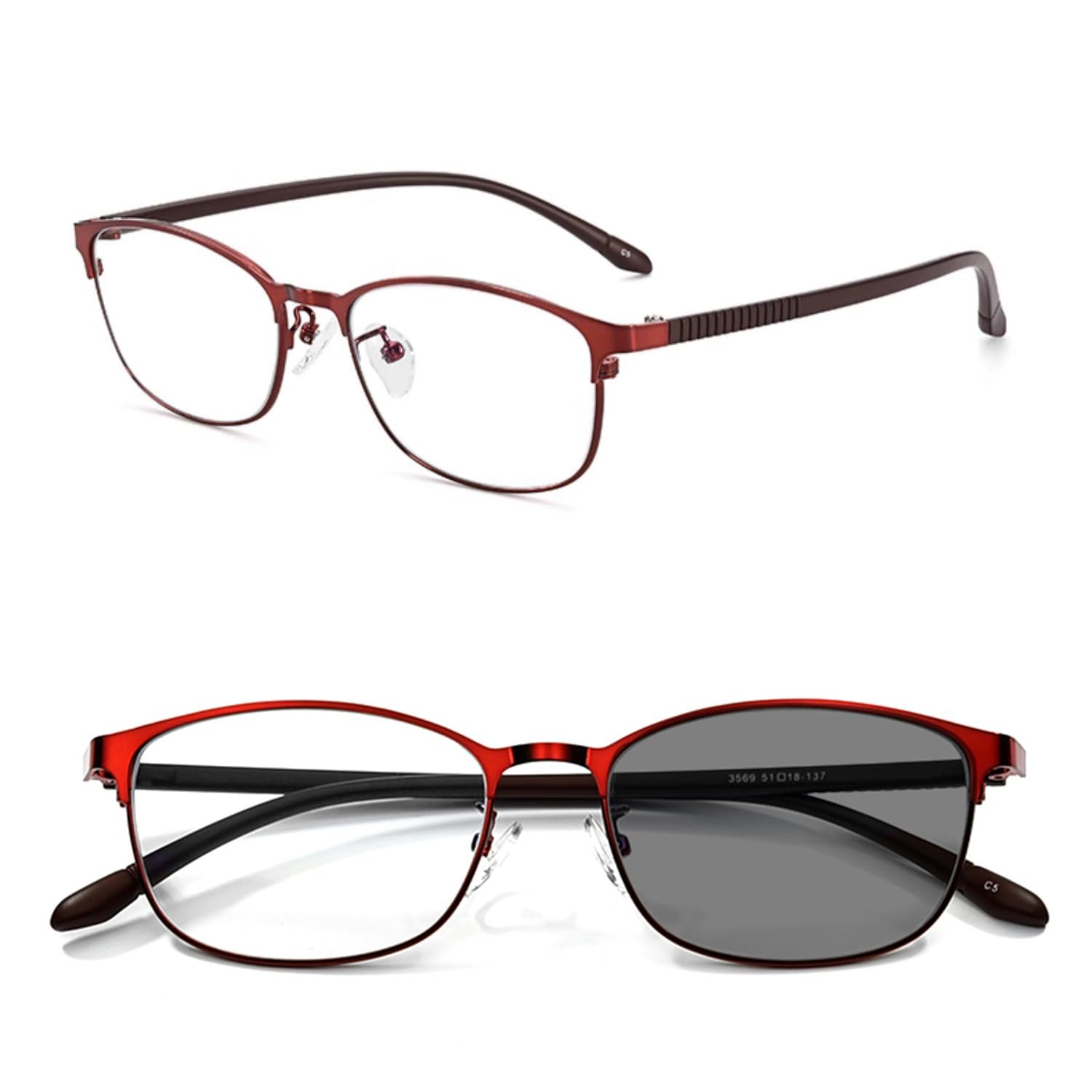 Ultraleich Photochrome Lesebrille, Progressive Multifokus Outdoor Sonnenleser, ultra-klare Sicht Blaulichtblockierende Brillen Lesehilfe