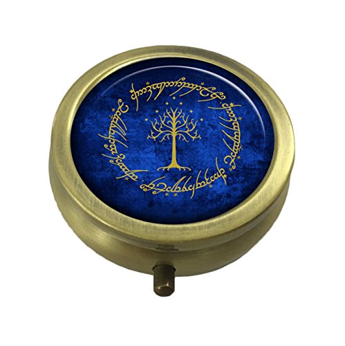 LCTCKP Lord Of Rings Tree Custom Fashion Hot Bronze Pill Box Western Medicine